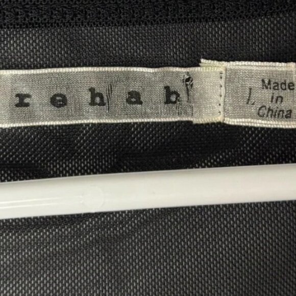 Rehab black skull accent asymmetrical side tie tank top size L - Picture 5 of 5